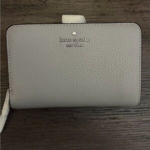 Kate Spade Gray Wallet with Silver Logo